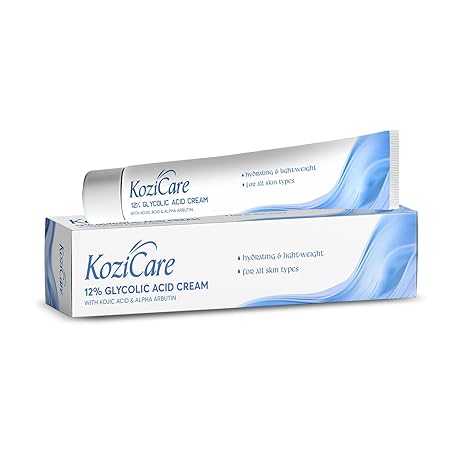 Kozicare Glycolic Acid Face Cream 12% for Anti Wrinkles & Anti Ageing